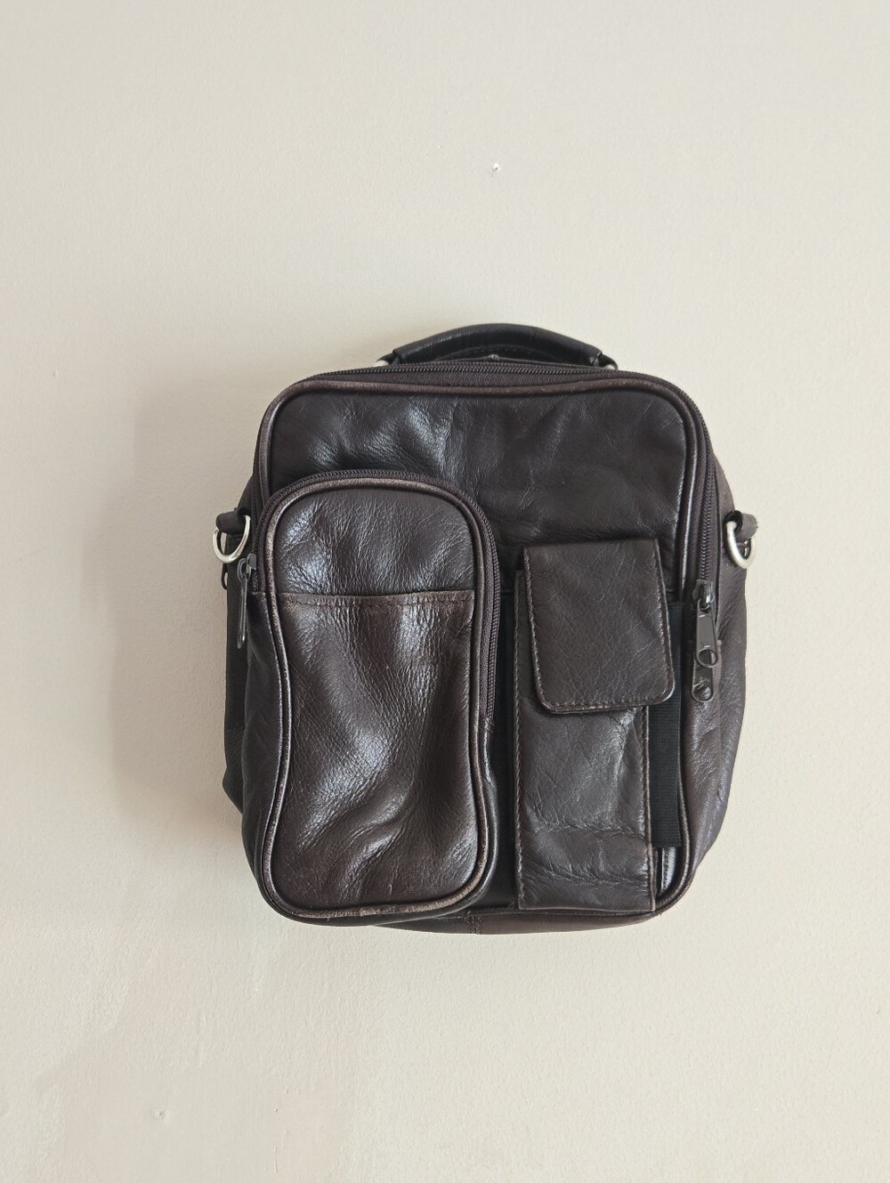Vintage Wilsons Leather Brown Satchel Bag Carrying Case Toiletries Travel Work